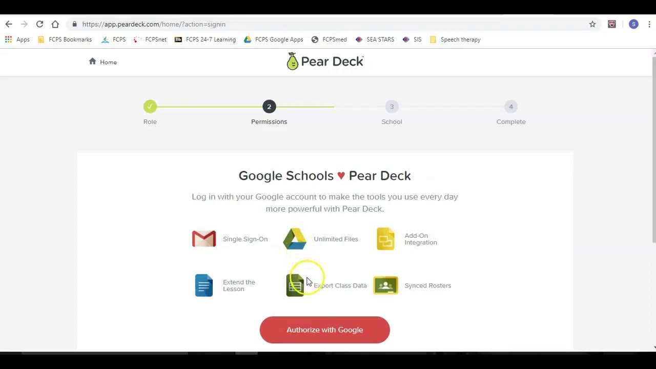 PearDeck login